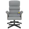 Sillón Reclinable De Masaje | Sillón De Salón | Silla Con Reposapiés Tela Gris Clarocfw792403