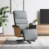 Sillón Reclinable De Masaje | Sillón De Salón | Silla Con Reposapiés Tela Gris Clarocfw792407