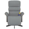 Sillón Reclinable De Masaje | Sillón De Salón | Silla Con Reposapiés Tela Gris Clarocfw792407