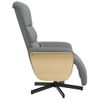 Sillón Reclinable De Masaje | Sillón De Salón | Silla Con Reposapiés Tela Gris Clarocfw792407