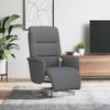 Sillón Reclinable De Masaje | Sillón De Salón | Silla Con Reposapiés Tela Gris Oscurocfw792414