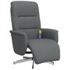 Sillón Reclinable De Masaje | Sillón De Salón | Silla Con Reposapiés Tela Gris Oscurocfw792414