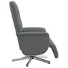 Sillón Reclinable De Masaje | Sillón De Salón | Silla Con Reposapiés Tela Gris Oscurocfw792414