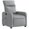 Sillón Reclinable De Masaje | Sillón De Salón | Silla Eléctrico Tela Gris Clarocfw792553