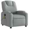 Sillón Reclinable De Masaje | Sillón De Salón | Silla Eléctrico Tela Gris Clarocfw792557