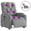 Sillón Reclinable De Masaje | Sillón De Salón | Silla Eléctrico Tela Gris Clarocfw792558