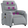 Sillón Reclinable De Masaje | Sillón De Salón | Silla Eléctrico Tela Gris Clarocfw792561