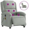 Sillón Reclinable De Masaje | Sillón De Salón | Silla Eléctrico Terciopelo Gris Clarocfw792593