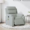 Sillón Reclinable De Masaje | Sillón De Salón | Silla Eléctrico Terciopelo Gris Clarocfw792594