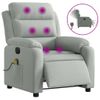 Sillón Reclinable De Masaje | Sillón De Salón | Silla Eléctrico Terciopelo Gris Clarocfw792594