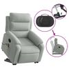 Sillón Reclinable De Masaje | Sillón De Salón | Silla Elevable Terciopelo Gris Clarocfw792634