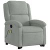 Sillón Reclinable De Masaje | Sillón De Salón | Silla Elevable Terciopelo Gris Clarocfw792635