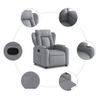 Sillón De Salón | Silla | Sillón Reclinable De Tela Gris Clarocfw792654