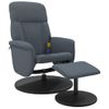 Sillón Reclinable Masaje | Sillón De Salón | Silla Con Reposapiés Terciopelo Gris Oscurocfw792836