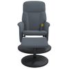 Sillón Reclinable Masaje | Sillón De Salón | Silla Con Reposapiés Terciopelo Gris Oscurocfw792836