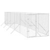 Perrera De Exterior | Jaula Para Perro | Parque Para Mascotas Acero Galvanizado Plateado 2x10x2 M Cfw783712