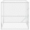 Perrera De Exterior | Jaula Para Perro | Parque Para Mascotas Acero Galvanizado Plateado 2x2x2 M Cfw783714