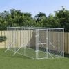 Perrera De Exterior | Jaula Para Perro | Parque Para Mascotas Acero Galvanizado Plateado 2x6x2 M Cfw783715