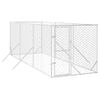 Perrera De Exterior | Jaula Para Perro | Parque Para Mascotas Acero Galvanizado Plateado 2x6x2 M Cfw783715