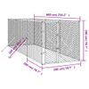 Perrera De Exterior | Jaula Para Perro | Parque Para Mascotas Acero Galvanizado Plateado 2x6x2 M Cfw783715