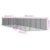 Perrera De Exterior | Jaula Para Perro | Parque Para Mascotas Acero Galvanizado Plateado 4x16x2 M Cfw783717