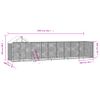 Perrera De Exterior | Jaula Para Perro | Parque Para Mascotas Con Techo Acero Galvanizado Plata 10x2x2,5m Cfw783738