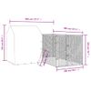 Perrera De Exterior | Jaula Para Perro | Parque Para Mascotas Con Techo Acero Galvanizado Plata 4x4x2,5 M Cfw783743