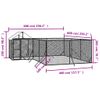 Perrera De Exterior | Jaula Para Perro | Parque Para Mascotas Con Techo Acero Galvanizado Plata 6x6x2,5 M Cfw783746