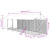 Perrera De Exterior | Jaula Para Perro | Parque Para Mascotas Con Toldo Acero Galvanizado Plata 2x10x2,5m Cfw783762