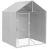 Perrera De Exterior | Jaula Para Perro | Parque Para Mascotas Con Toldo Acero Galvanizado Plata 2x2x2,5 M Cfw783767