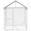 Perrera De Exterior | Jaula Para Perro | Parque Para Mascotas Con Toldo Acero Galvanizado Plata 2x2x2,5 M Cfw783768