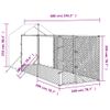 Perrera De Exterior | Jaula Para Perro | Parque Para Mascotas Con Toldo Acero Galvanizado Plata 2x6x2,5 M Cfw783769