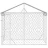 Perrera Exterior | Jaula Para Perro | Parque Para Mascotas Con Toldo Acero Galvanizado Plata 3x1,5x2,5 M Cfw783987