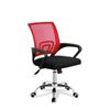 Sillas De Oficina Con Asiento Textil Color Rojo. Modelo Martina