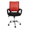 Sillas De Oficina Con Asiento Textil Color Rojo. Modelo Martina