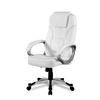 Silla De Oficina Con Asiento En Símil Piel Color Blanco. Modelo Elisabeth