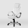 Silla De Oficina Con Asiento En Símil Piel Color Blanco. Modelo Elisabeth