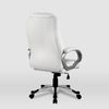 Silla De Oficina Con Asiento En Símil Piel Color Blanco. Modelo Elisabeth