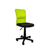 Sillas De Oficina Con Asiento Textil Color Negro-verde. Modelo Alba