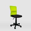 Sillas De Oficina Con Asiento Textil Color Negro-verde. Modelo Alba