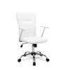 Silla De Oficina Con Asiento En Símil Piel Color Blanco. Modelo Magali