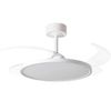 Ventilador De Techo Milectric Vtm-a106bs-r, 4 Aspas Retráctiles, 72w, Control Remoto, Blanco