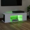 Mueble De Tv | Mueble De Salón | Mesa De Tv Con Luces Led Blanco 90x39x30 Cm Cfw30505