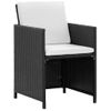 Conjunto Comedor Jardin 9 Uds | Mueble Jardin Mesa Y Sillas Y Cojines Ratán Sintético Negro Cfw138509