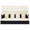 Tumbona Cama Jardín | Silla | Sillón Exterior Techo Ratán Sintético Negro Cfw888022