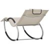 Tumbona De Jardín | Silla | Sillón Exterior Con Almohada Textileno Crema Cfw437836