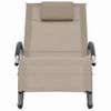 Tumbona De Jardín | Silla | Sillón Exterior Con Almohada Textileno Taupe Cfw382921