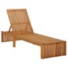 Tumbona De Jardín | Silla | Sillón Exterior Con Cojín Madera Maciza De Acacia Cfw351059