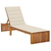 Tumbona De Jardín | Silla | Sillón Exterior Con Cojín Madera Maciza De Acacia Cfw437040