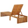 Tumbona De Jardín | Silla | Sillón Exterior Con Cojín Madera Maciza De Acacia Cfw437040